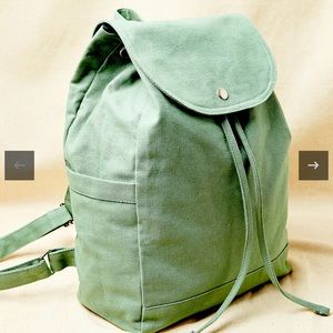 Palm + Perkins green backpack
